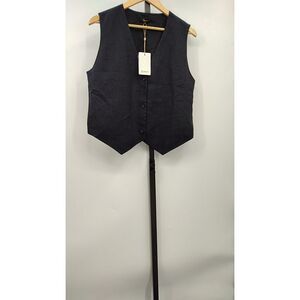 Quince Charcoal Button-Up Vest
